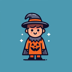 vector image of people wearing halloween costumes