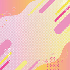 Twinkle Geometric Pattern Background Web Graphic Seamless Frame Shape Wave Gradient  Pink Yellow / きらめき幾何学模様 背景 素材 シームレス フレーム シェイプ ウェーブ グラデーション 黄色 マゼンタ