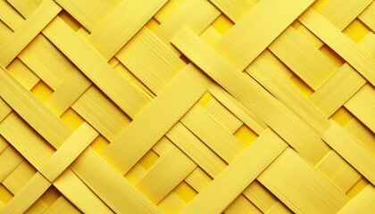 Intricate woven pattern of golden yellow strips