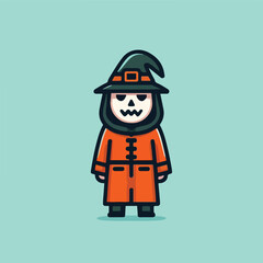 vector image of people wearing halloween costumes