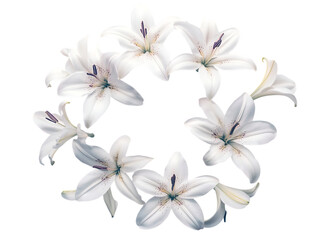 Naklejka premium : Elegant White Lily Flowers 