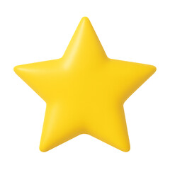 Yellow Star 3D Render