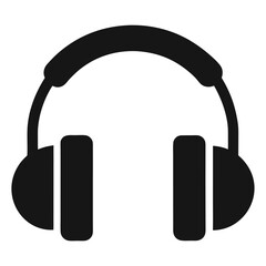 headphones music icon vector