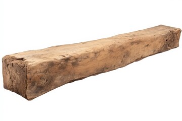 Fototapeta premium Rustic, long wooden beam for a fireplace mantel.