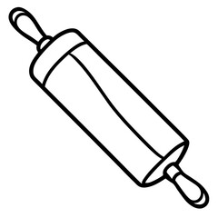 Rolling Pin Icon Clean Vector Line Art