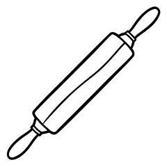 Rolling Pin Icon Clean Vector Line Art