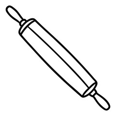 Rolling Pin Icon Clean Vector Line Art