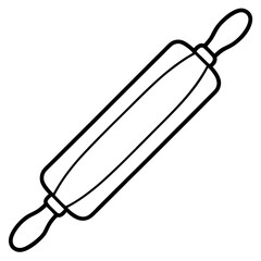 Rolling Pin Icon Clean Vector Line Art