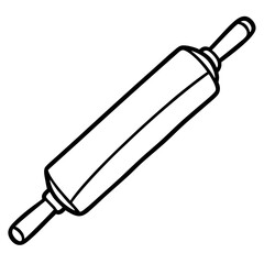 Rolling Pin Icon Clean Vector Line Art