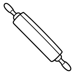 Rolling Pin Icon Clean Vector Line Art