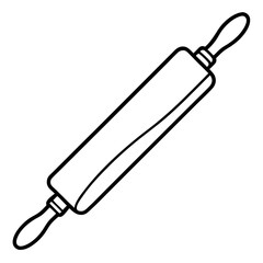Rolling Pin Icon Clean Vector Line Art