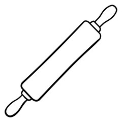 Rolling Pin Icon Clean Vector Line Art