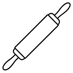 Rolling Pin Icon Clean Vector Line Art
