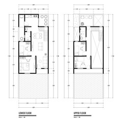 Black and White floor plan of a modern unfurnished house for your design. Suburban house vector blueprint. Architectural background.	
