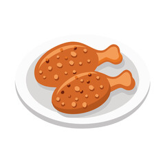Two pieces of fried chicken on a plate