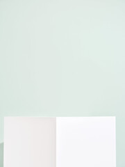 a platform placed in a sunlit space