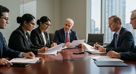 Obraz premium A corporate-governance board reviewing ethical compliance frameworks