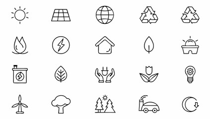 Fototapeta premium green-energy-set-of-web-icons-in-line-style--ecolo (5).eps