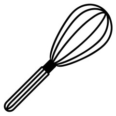Simple and Clean Whisk Icon Vector