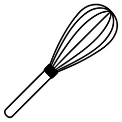 Simple and Clean Whisk Icon Vector