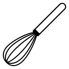 Simple and Clean Whisk Icon Vector