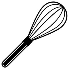 Simple and Clean Whisk Icon Vector