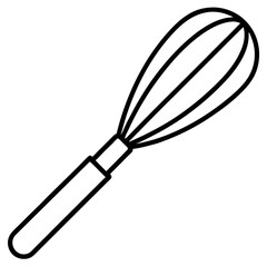 Simple and Clean Whisk Icon Vector