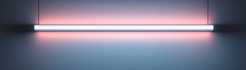 Obraz premium glowing light strip casts soft illumination on smooth surface, creating serene atmosphere