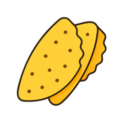 Cute illustration of a pita bread sandwich icon
