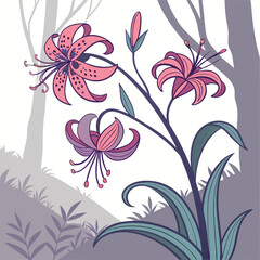 Flowers wall background with amazing red,orange,pink,purple,green and white chrysanthemum flowers ,Wedding decoration, hand made Beautiful flower wall background Beautiful red tulip border at light gr