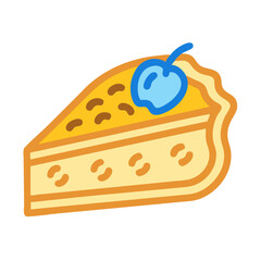 Delicious Piece of Pie with a Cherry Topping