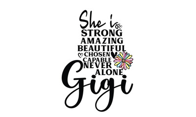 She is Gigi SVG, Mother PNG, Blessed Mom