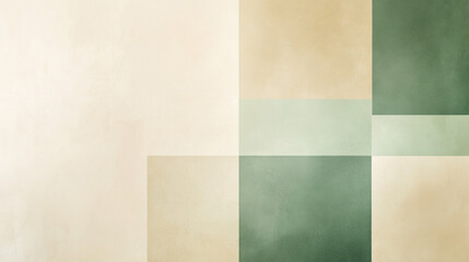 Artistic viewpoint soft color blocks in minimal abstract digital art gallery