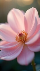 Single flower in focus with velvety petals and dreamy soft blurred background
