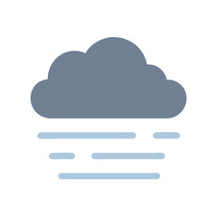 Fog weather icon on black background illustration vector