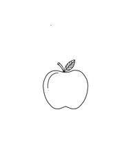 apple on a white background