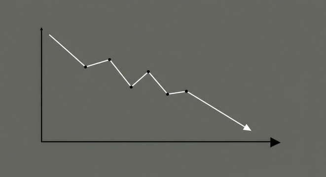 Analyzing Declining Trends A Visual Representation of Negative Growth and Market Downturn