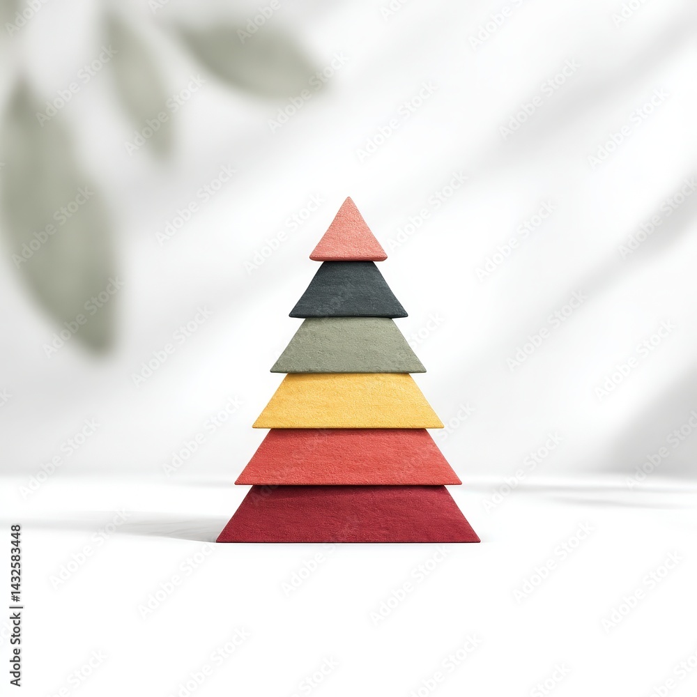 Poster colorful pyramid chart infographic data levels hierarchy structure business growth