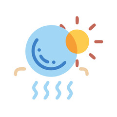 Heat wave icon illustration on black background design