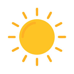 Bright Yellow Sun Illustration on Black Background