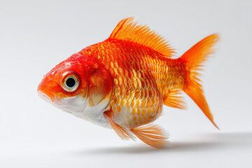 Goldfish Against White Background