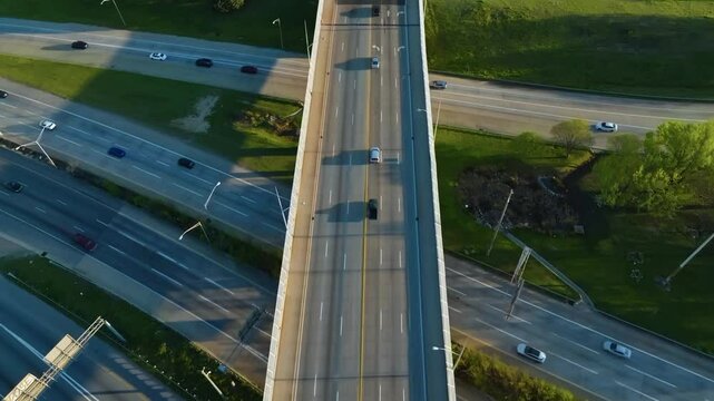Aerial View Of Capitol Avenue SE Bridge Across Interstate 20 In Atlanta, Georgia, USA.
