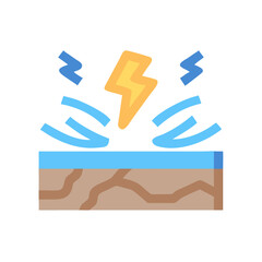 Drought impact: lightning strikes on cracked soil