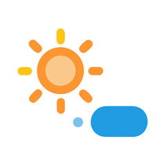 Stylized Sun and Water Icon on Black Background