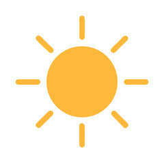 Bright yellow sun on a black background vector