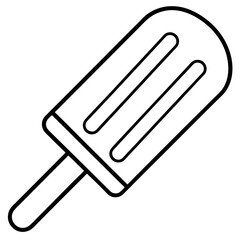 Stylized Popsicle Vector Line Art Designs