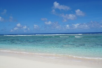Ritidian Beach with blue sky - Guam