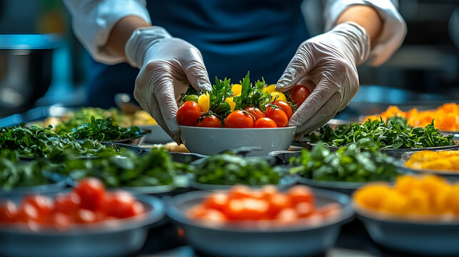 Fresh colorful vegetables healthy food photography