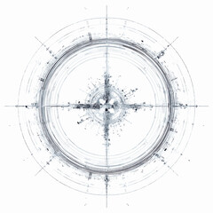 Abstract Circular Design Grunge Tech Mandala
