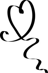 Ribbons heart shapes, valentine, celebration, love